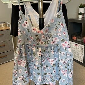 SHEIN Blue, Floral Tank